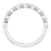 Platinum 9/10 CTW Natural Diamond Anniversary Band